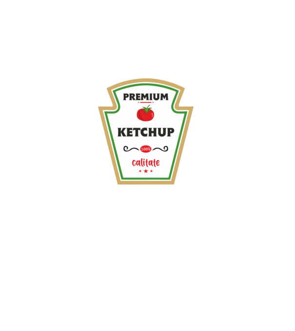 ketchup premium - calitate model roșu pe tricou