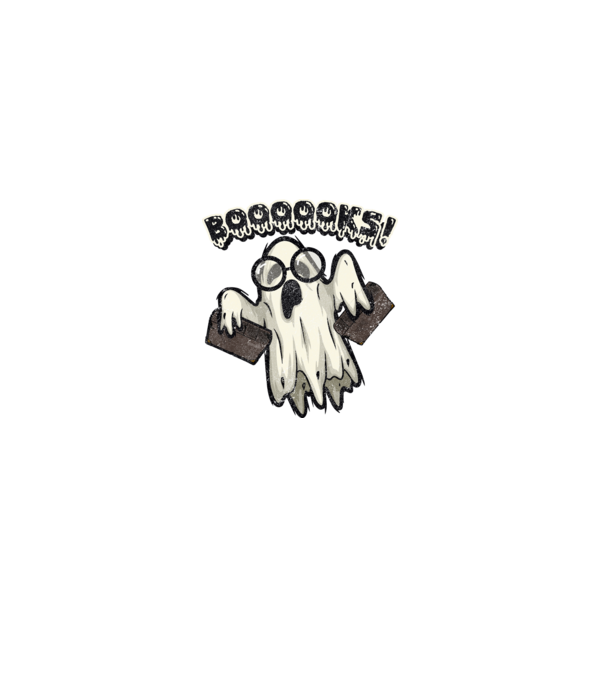 Spooky booookworm model negru pe tricou