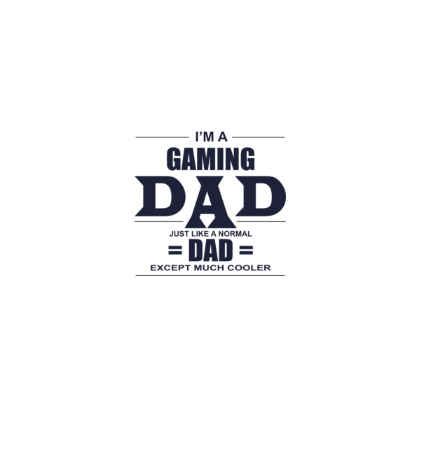 Gaming dad model alb pe tricou