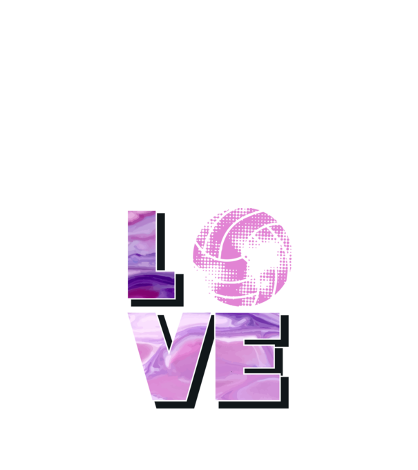 Love volleyball model negru pe tricou