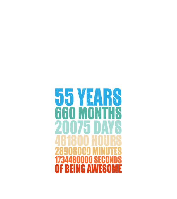 55 years of being awesome model negru pe tricou
