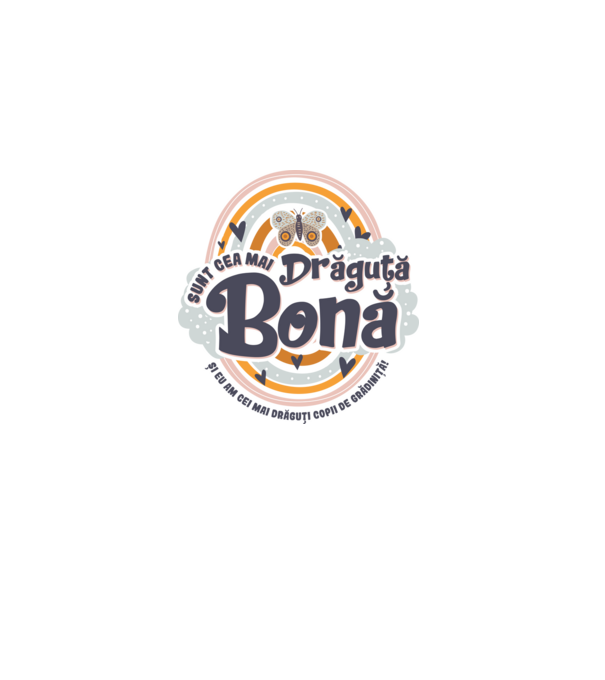 Sunt cea mai drăguță bonă! ... și eu am cei mai drăguți copii de grădiniță! model alb pe tricou
