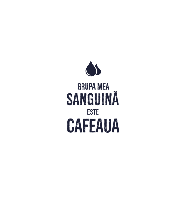 Grupa mea sanguină este cafeaua model gri pe tricou