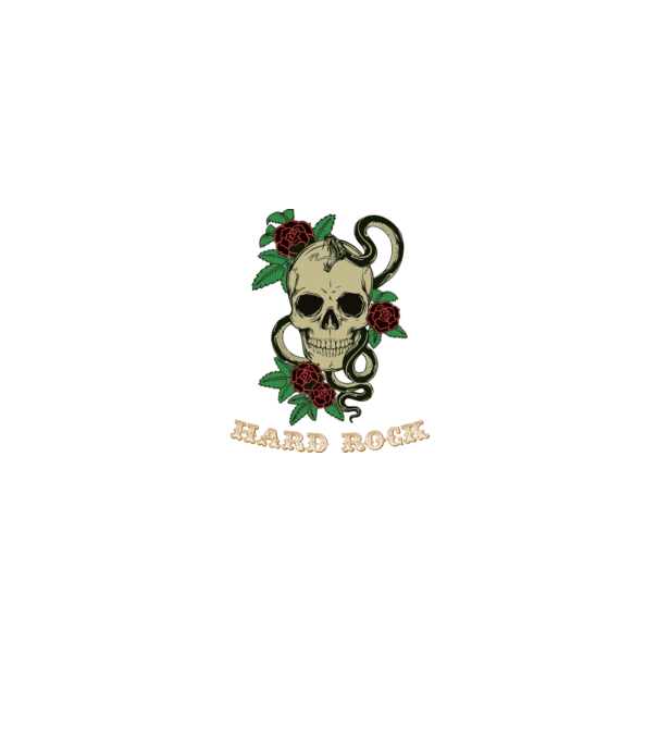Hard Rock 1 model alb pe tricou