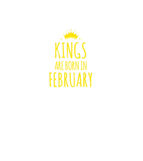 Kings are born in - February model gri închis pe tricou