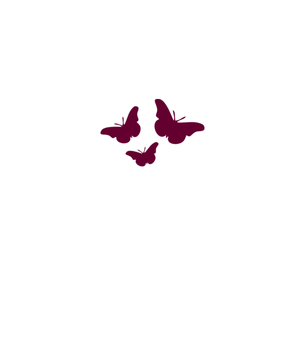 Butterflies model alb pe tricou