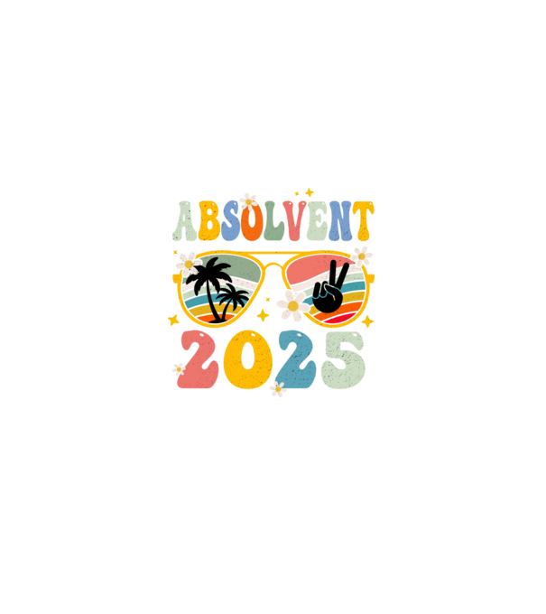 Absolvent 2025 model negru pe tricou