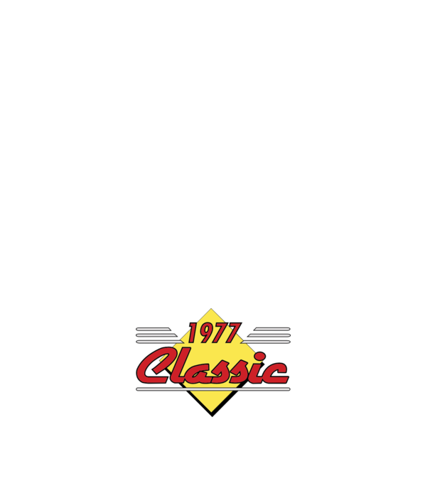 Classic - 1977 model albastru închis pe tricou