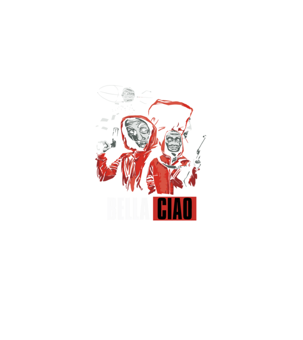 bella ciao money heist model negru pe tricou