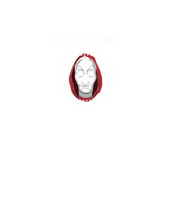 bella ciao stroke white model negru pe tricou
