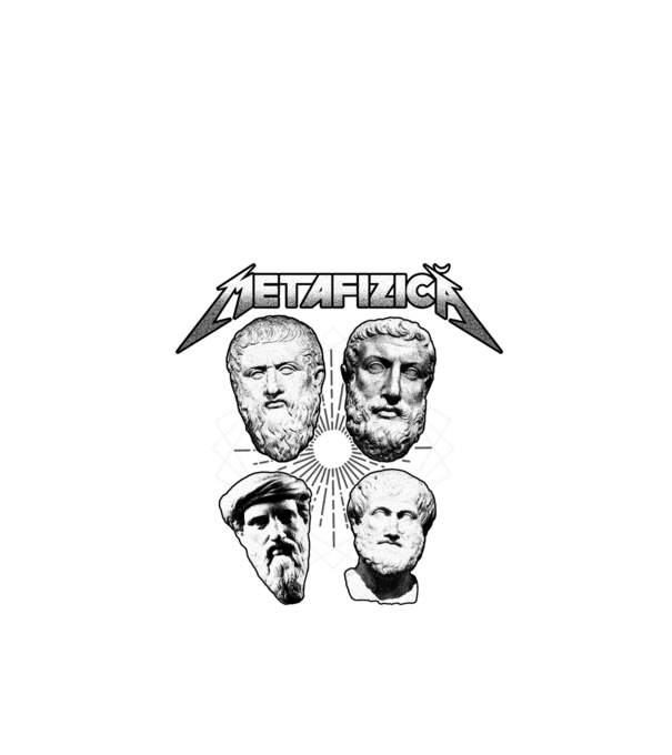 metafizică model negru pe tricou