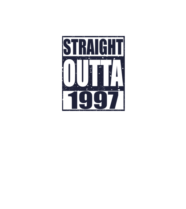Straight Outta - 1997 model galben pe tricou