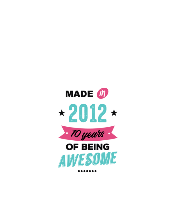 MADE in 2012 model alb pe tricou