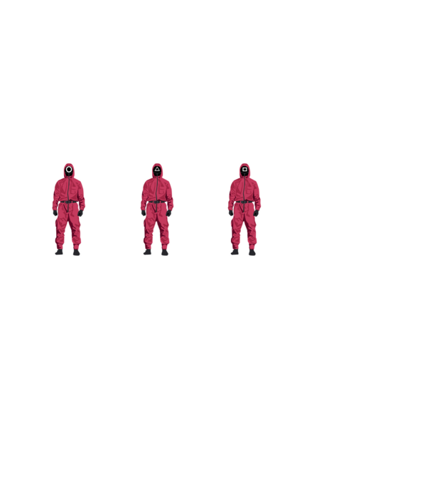 squid game characters model negru pe tricou