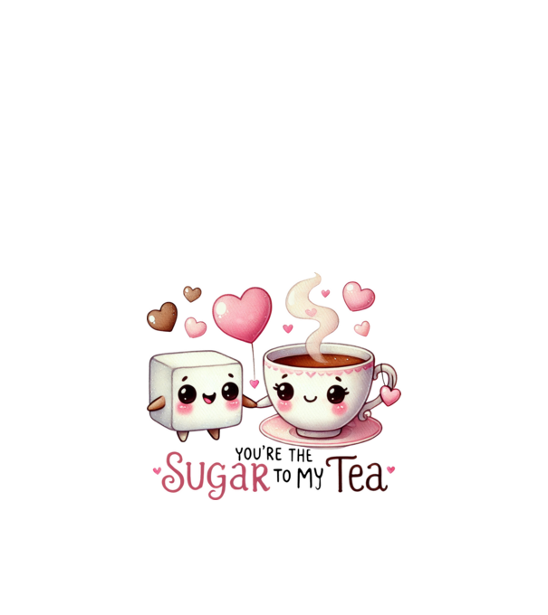 Sugar to my Tea model alb pe tricou