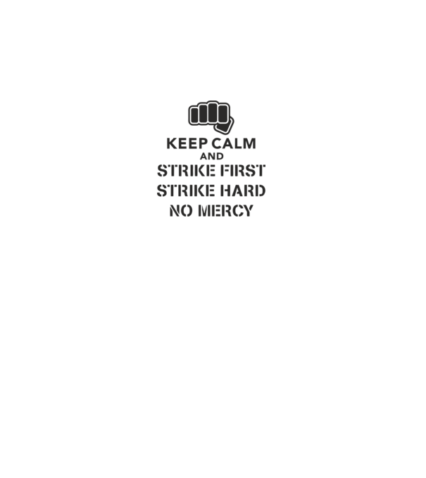 Keep calm and strike first cobra kai model alb pe tricou