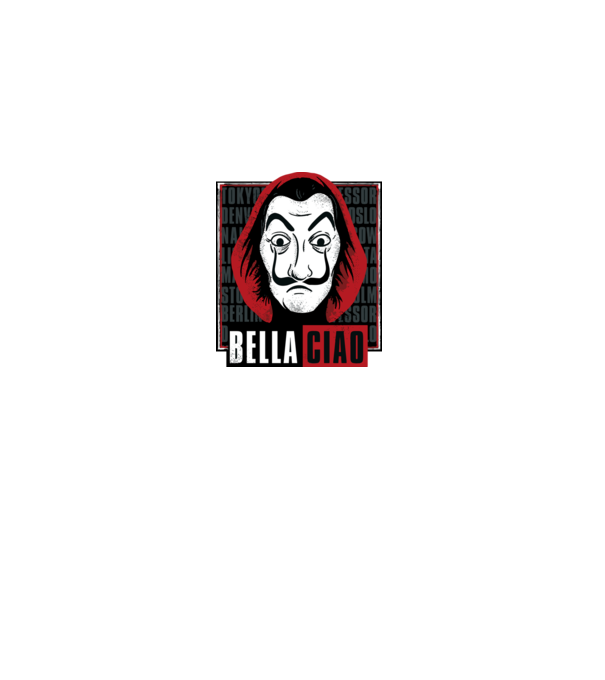 bella ciao dali model negru pe tricou