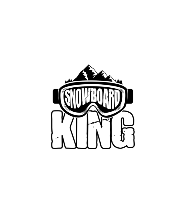 Snowboard king 01 model negru pe tricou