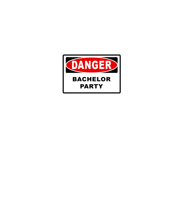 Bachelor DANGER model gri pe tricou