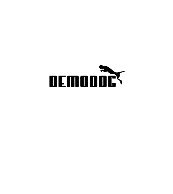 demodog logo black model gri pe tricou