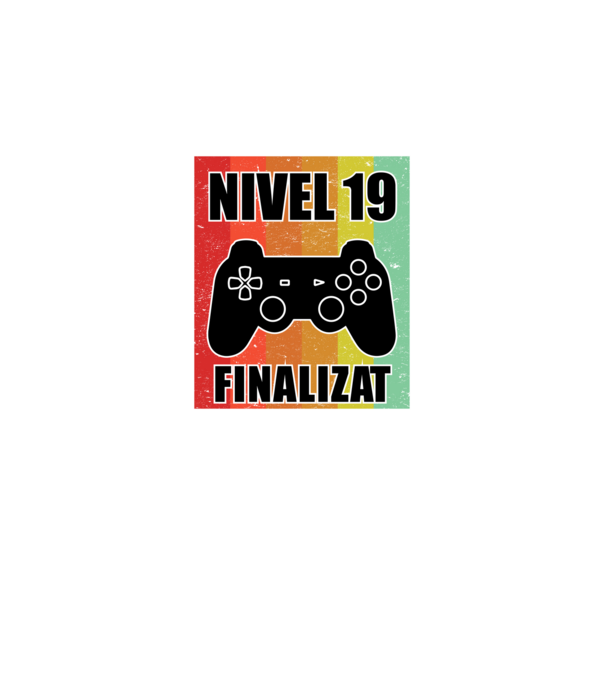 Nivel 19 finalizat model negru pe tricou