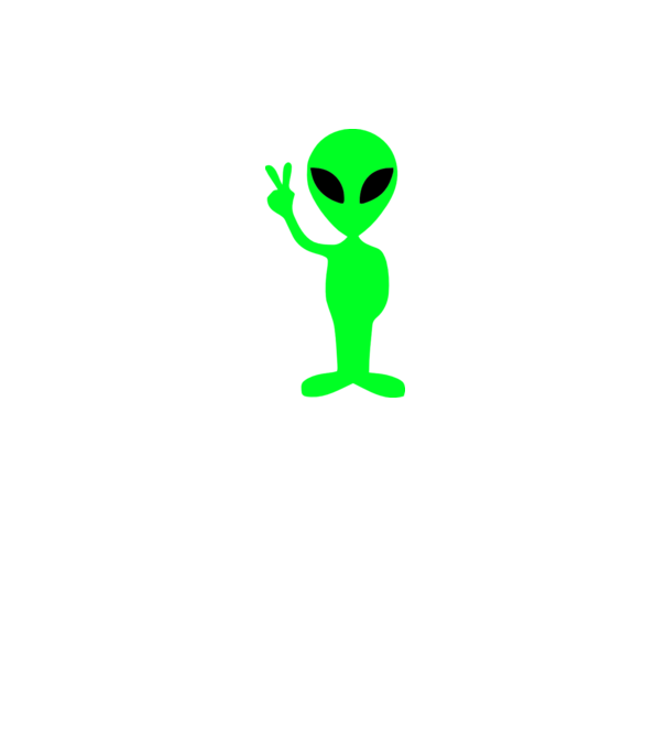 UFO Alien model alb pe tricou