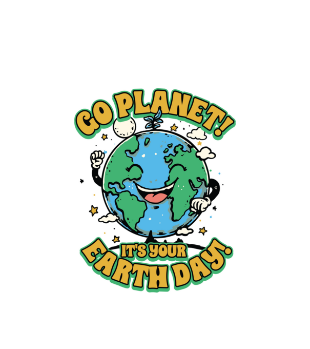 Go planet model alb pe tricou
