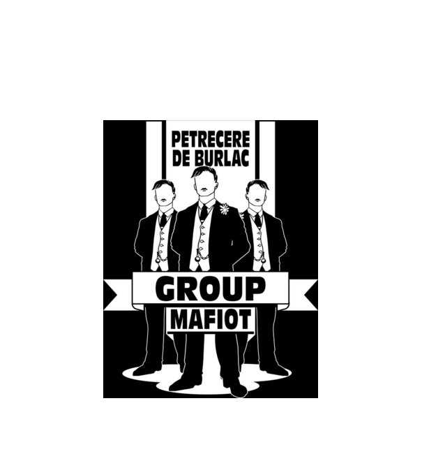 Group Mafiot model alb pe tricou
