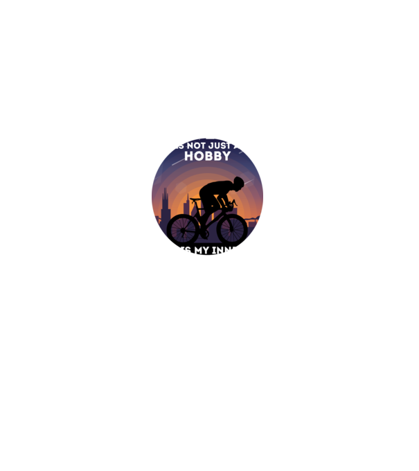 cycling is not just a hobby model negru pe tricou