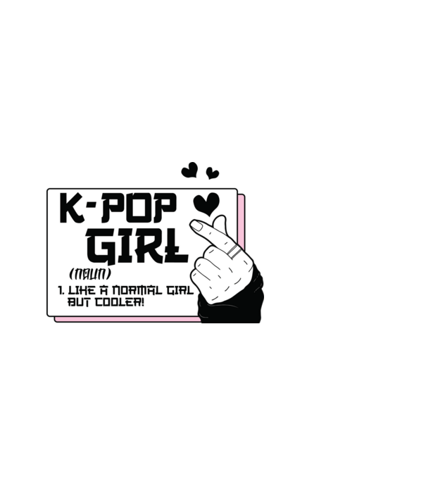 K-POP FANGIRL model albastru deschis pe tricou