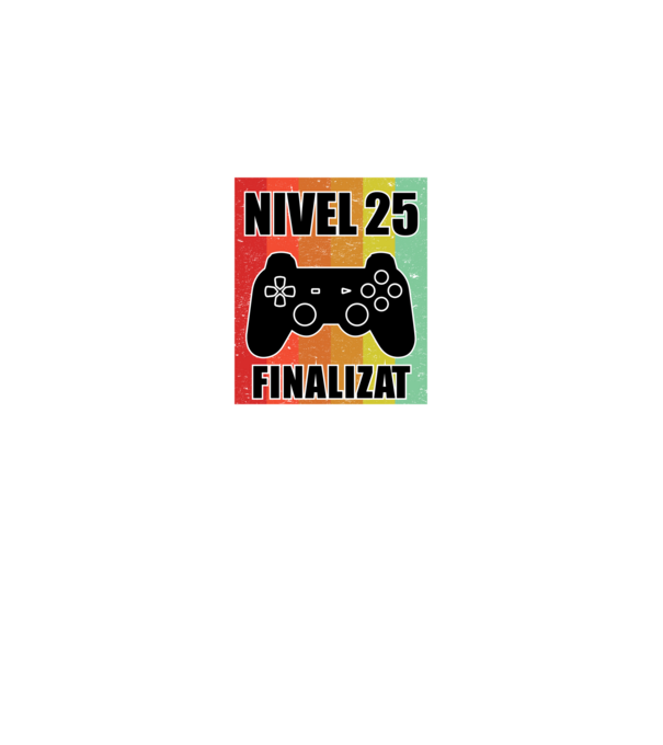 Nivel 25 finalizat model negru pe tricou