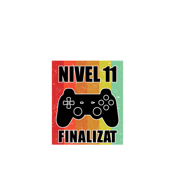 Nivel 11 finalizat model negru pe tricou