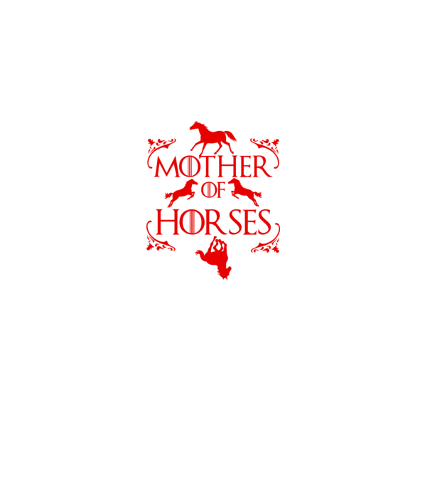 Mother of Horses model negru pe tricou