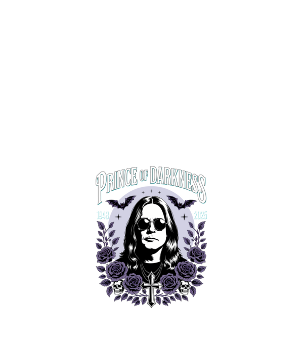 Prince of Darkness model alb pe tricou