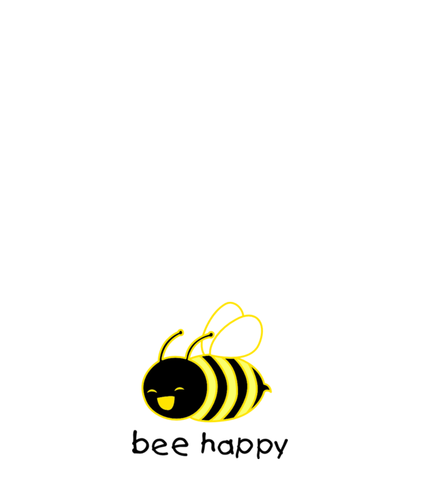 bee happy model negru pe tricou