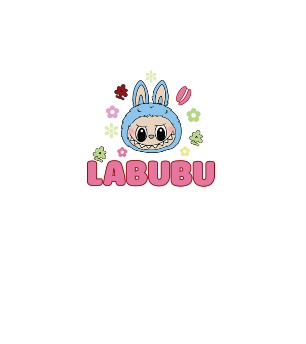 Labubu model turcoaz pe tricou
