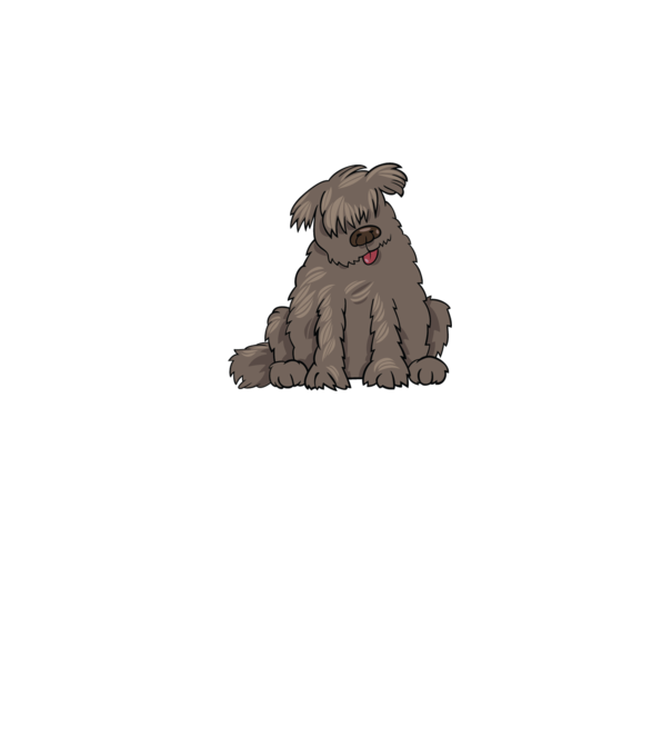 Dog silhouette model gri pe tricou