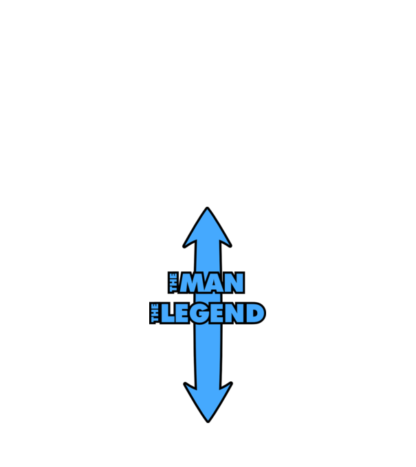 The Man The Legend model negru pe tricou