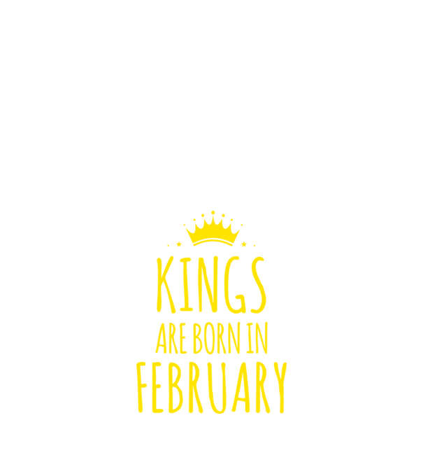 Kings are born in - February model roșu pe tricou