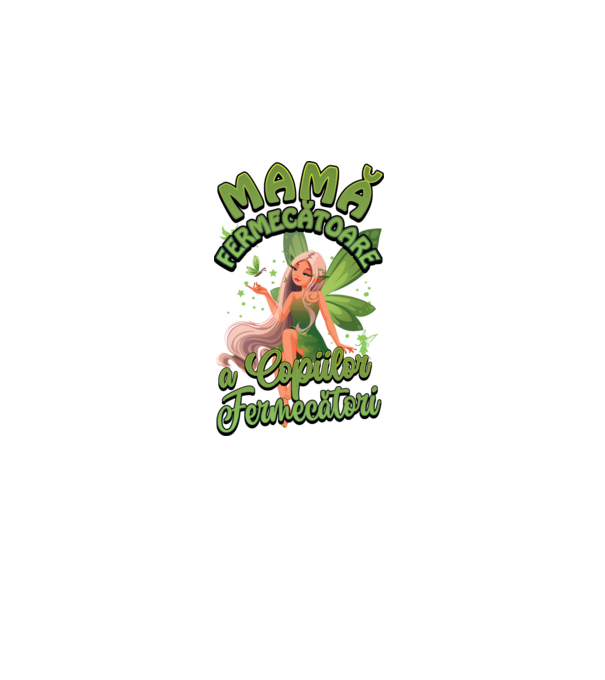 Mamă fermecătoare a copiilor fermecătorit model alb pe tricou