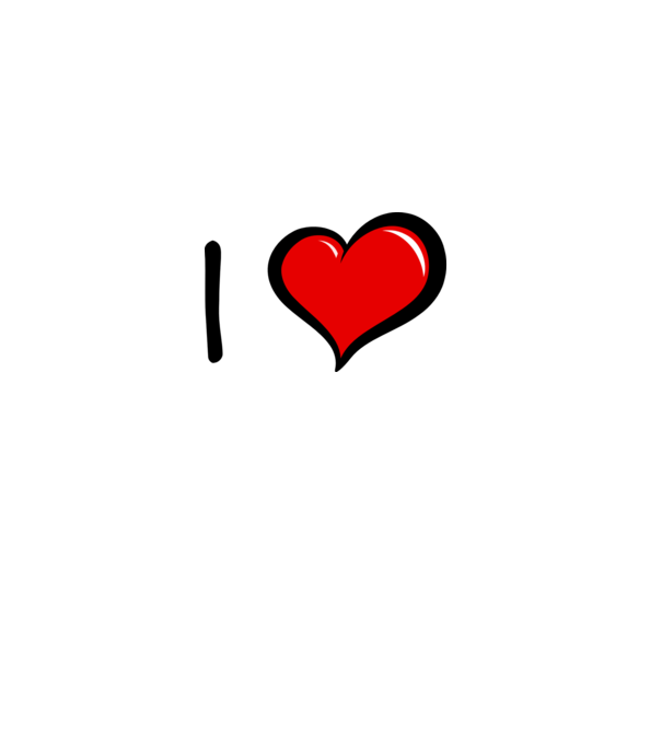 ilove model alb pe tricou