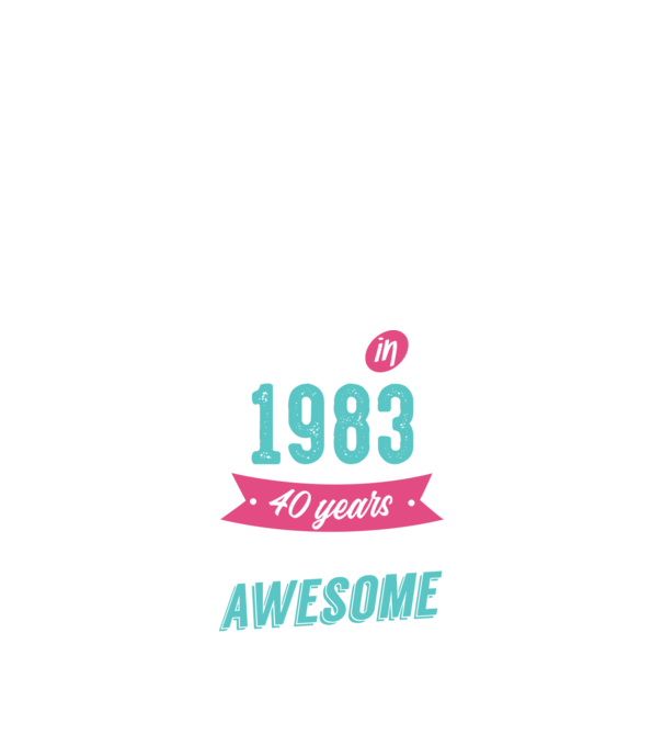 Made in 1983 model negru pe tricou