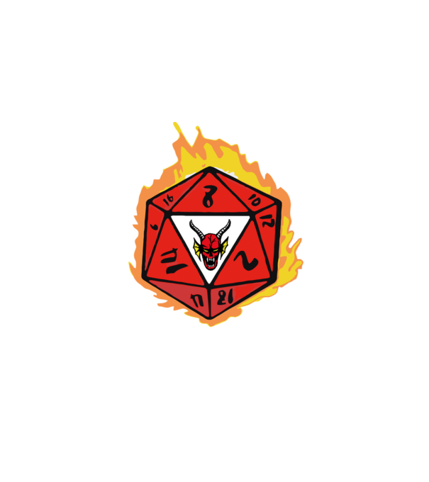 hellfire club roll dice model alb pe tricou