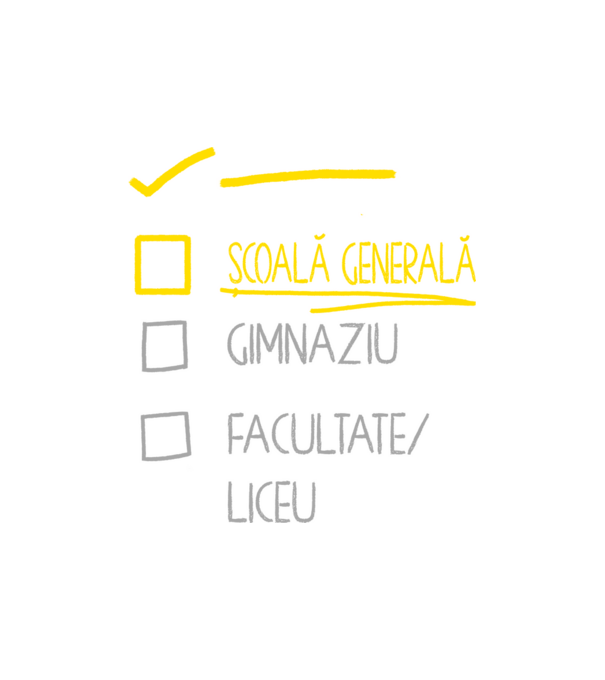 Cheklist educație - grădiniță negru model alb pe tricou