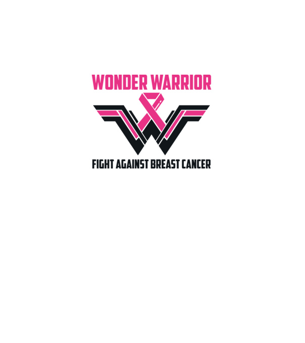 WONDER WARRIOR model alb pe tricou