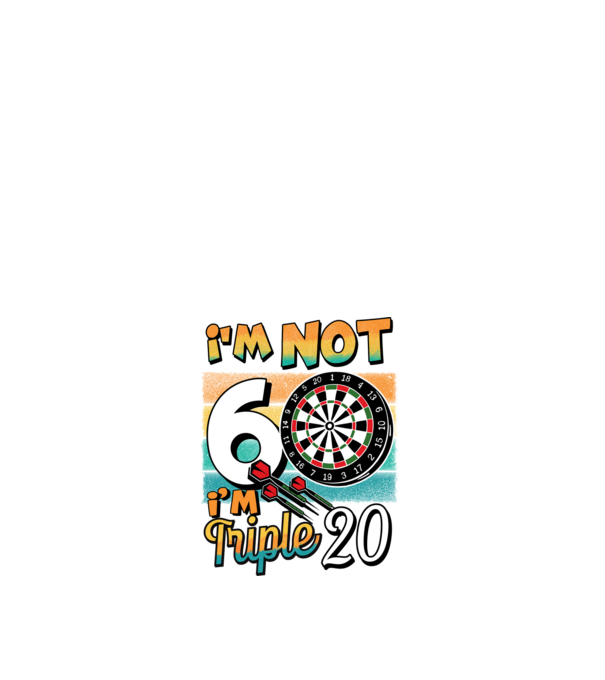 Darts Birthday 60 years old model alb pe tricou