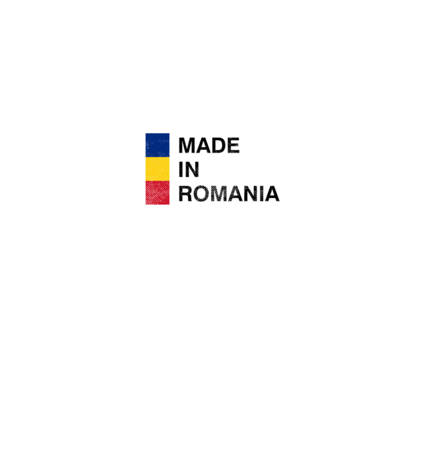 made in romania model negru pe tricou