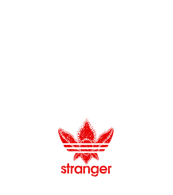 stranger logo red model negru pe tricou