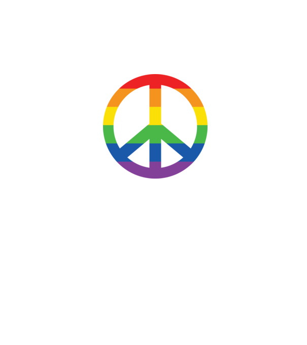 Peace pride model alb pe tricou