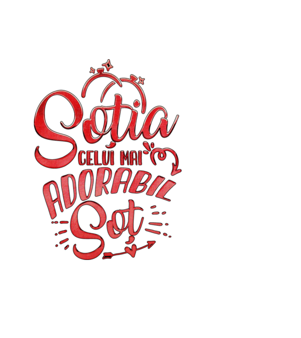 Soția celui mai adorabil soț model negru pe tricou